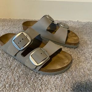 Big buckle grey Birkenstocks